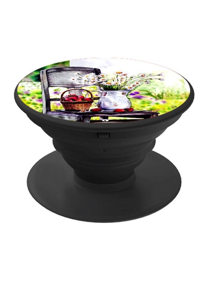 BP Floral Printed Pop Socket Phone Holder Green/Grey/Black - Image 1