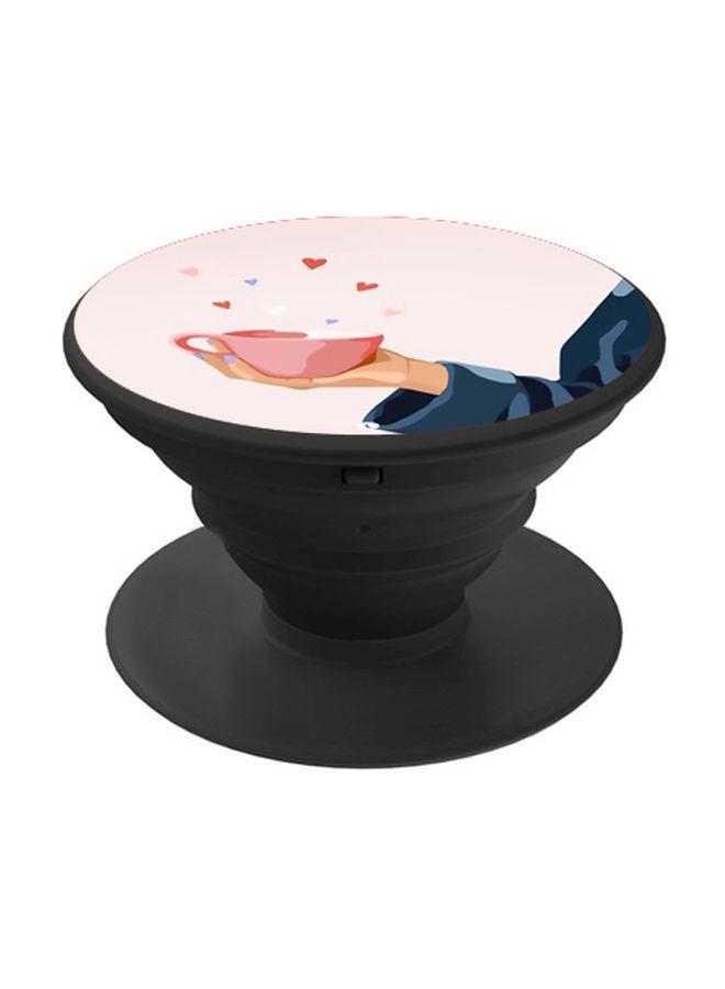 BP Cup Printed Pop Socket Phone Holder Pink/Blue/Black - Image 1