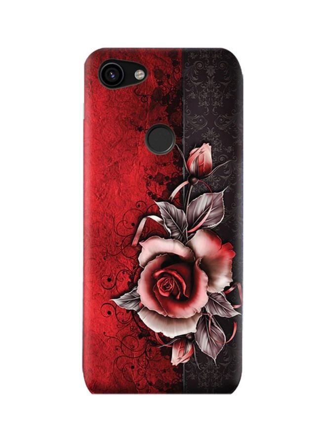 غطاء حماية واقٍ لهاتف غوغل بيكسل طراز 3a XL مزين بنمط زهرة كلاسيكي