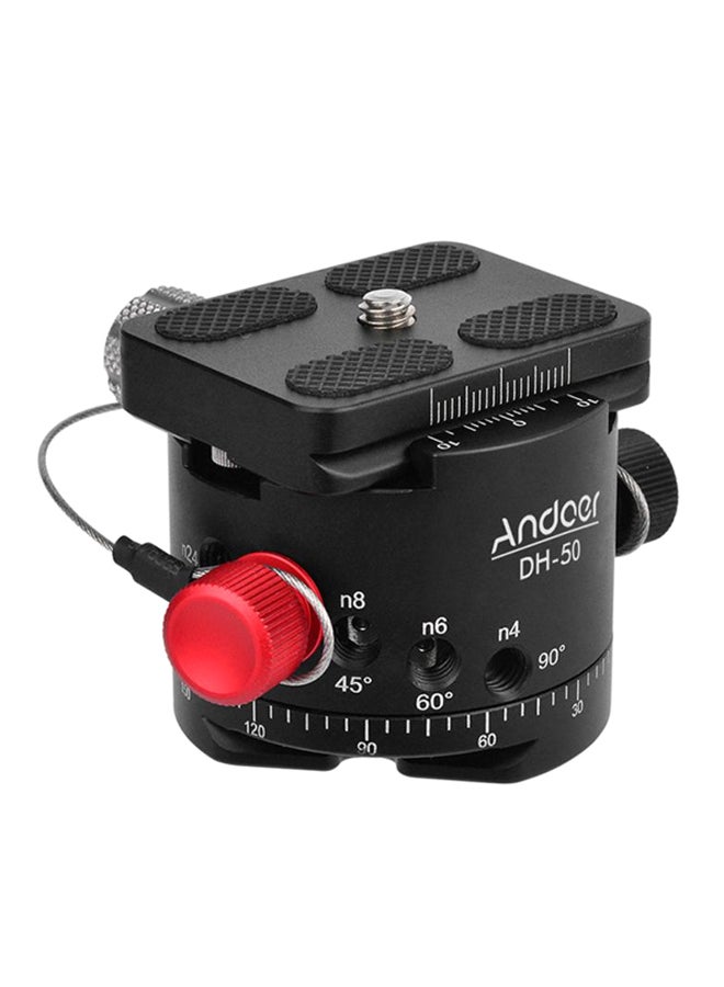 ANDOER Aluminium Alloy Panoramic Ball Head Black/Red - Image 1