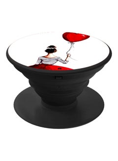 Girl With Balloon Printed Pop Socket Phone Holder White/Black/Red