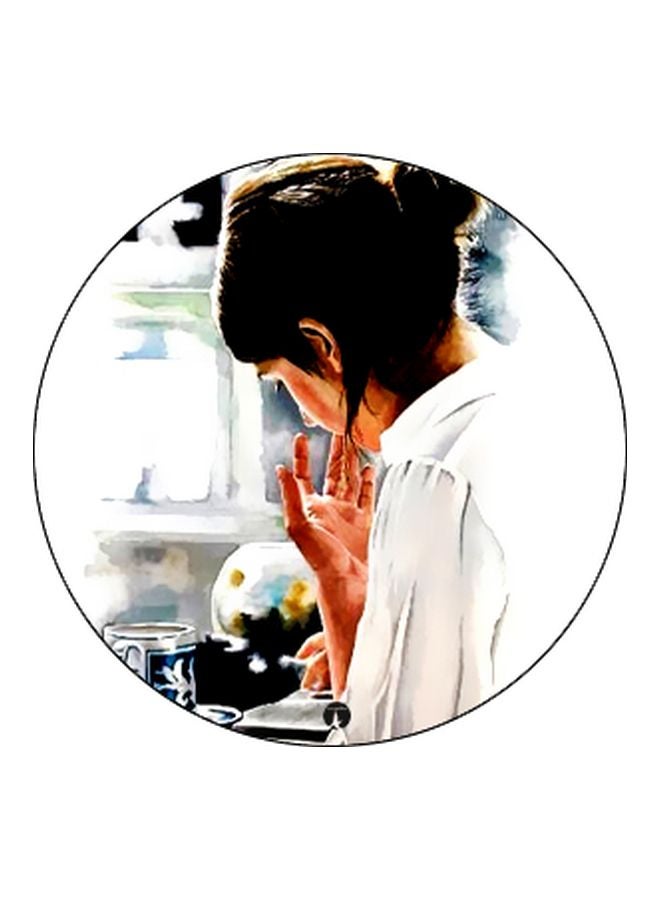 BP Girl Printed Pop Socket Phone Holder White/Beige/Black - Image 2