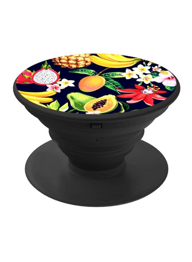 BP Fruits Printed Pop Socket Phone Holder Yellow/Red/Black - Image 1