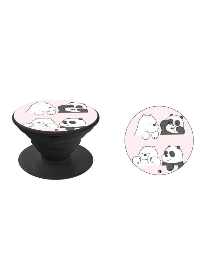 BP Panda And Bear Printed Pop Socket Phone Holder White/Grey/Black - Image 2