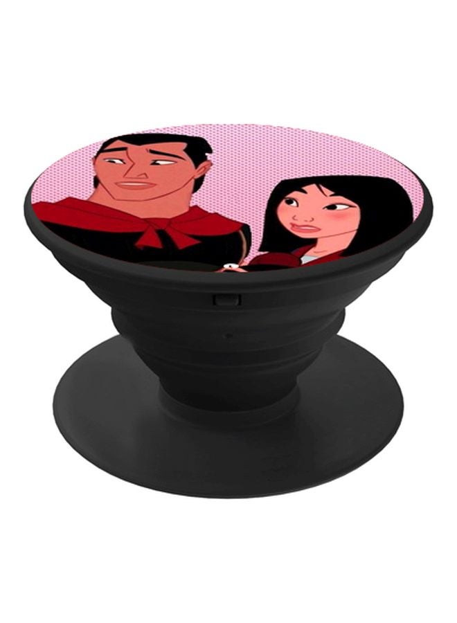 BP Cartoon Characters Printed Pop Socket Phone Holder Red/Beige/Black - Image 1
