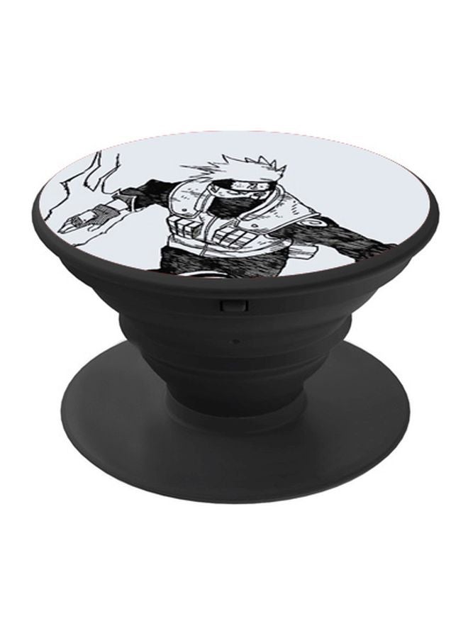 بي بي حامل هاتف بوب سوكيت بطبعة ساموراي أسود/ أبيض - Image 1