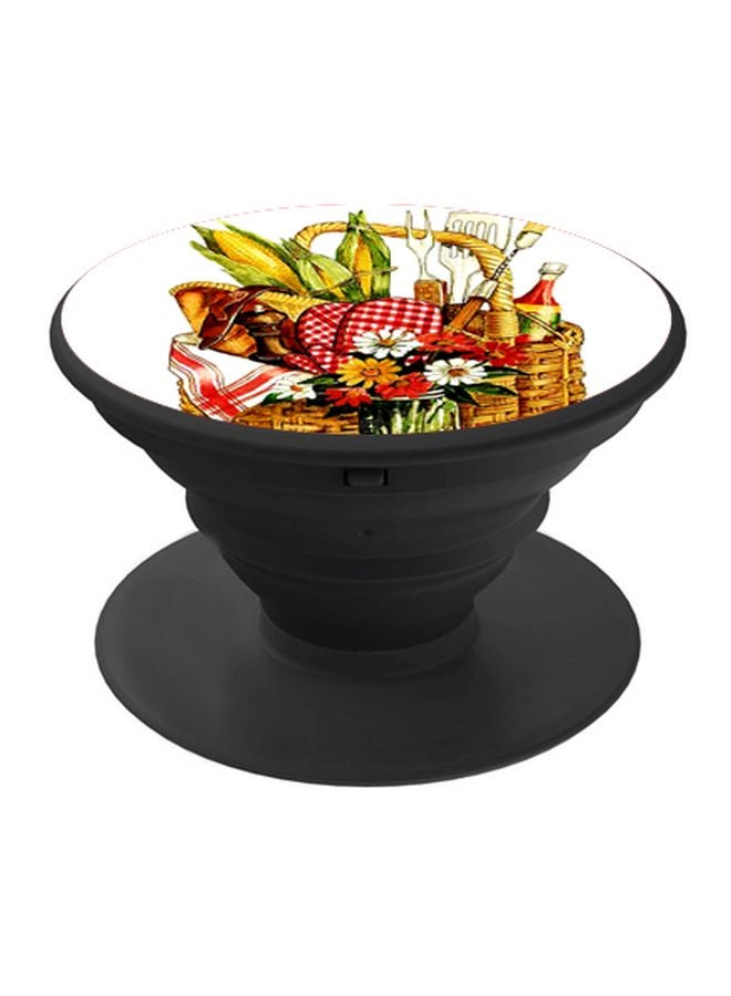 BP Bucket Printed Pop Socket Phone Holder Brown/Green/Black - Image 1