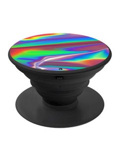 Holographic Pattern Printed Pop Socket Phone Holder Brown/Green/Black