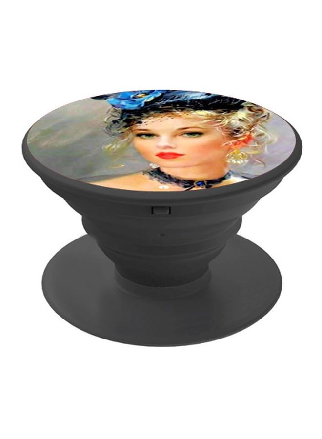 BP Princess Printed Pop Socket Phone Holder Grey/Beige/Black - Image 1