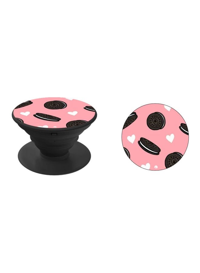 BP Cartoon Printed Pop Socket Phone Holder Pink/Black/White - Image 2