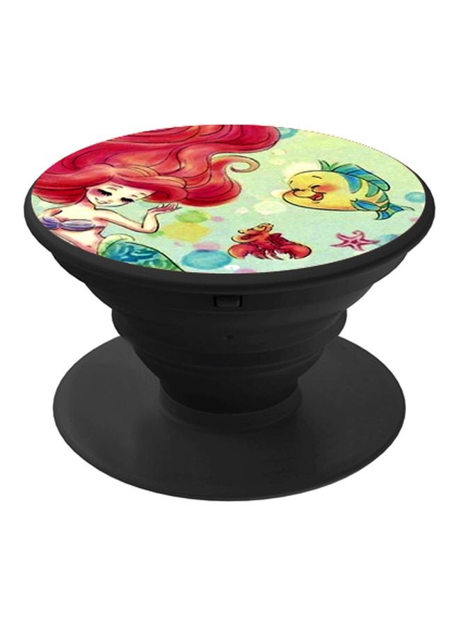 BP Mermaid Ariel Printed Pop Socket Phone Holder Red/Green/Black - Image 1