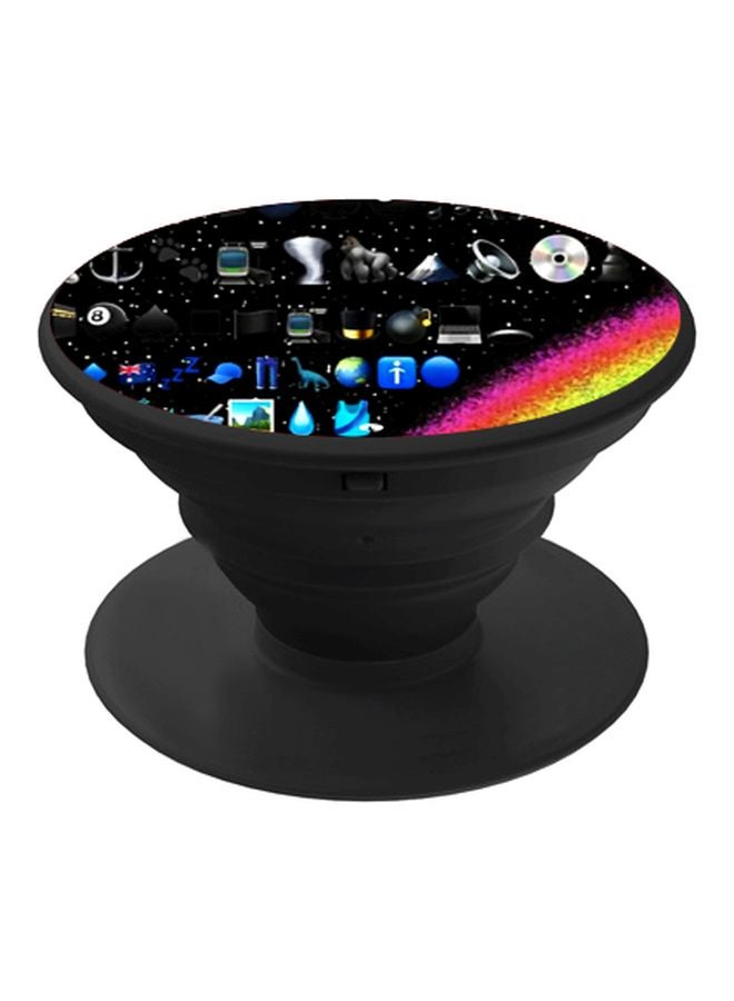 بي بي حامل هاتف بوب سوكيت بطبعة شعارات متعددة وردي/ أزرق/ أسود - Image 1