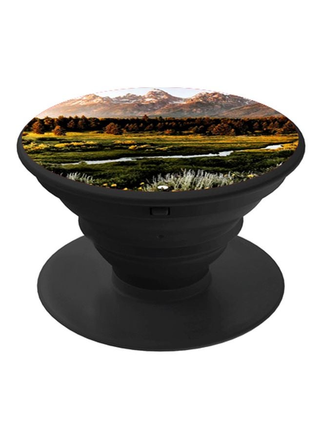 BP Field Printed Pop Socket Phone Holder Green/Brown/Black - Image 1