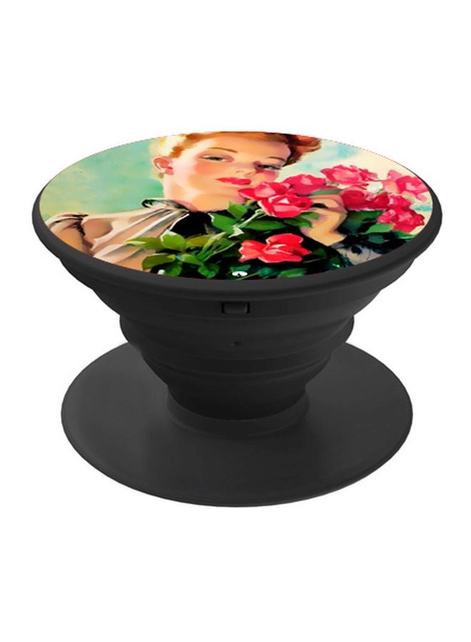 BP Girl Printed Pop Socket Phone Holder Blue/Pink/Black - Image 1