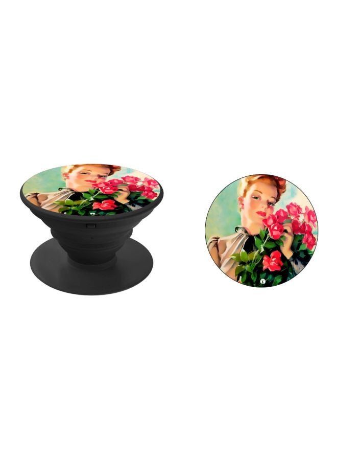 BP Girl Printed Pop Socket Phone Holder Blue/Pink/Black - Image 2