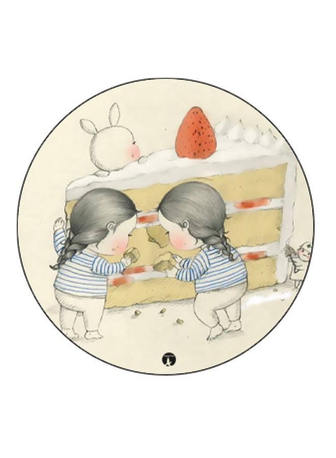 بي بي حامل هاتف على شكل مقبض أصابع منبثق بطبعة رسومات كرتونية أصفر/ بيج/ أسود - Image 2