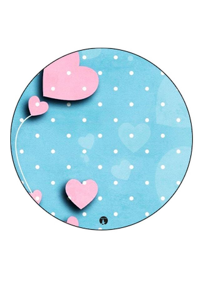 BP - Heart With Dots Printed Pop Socket Phone Holder Blue - Image 1