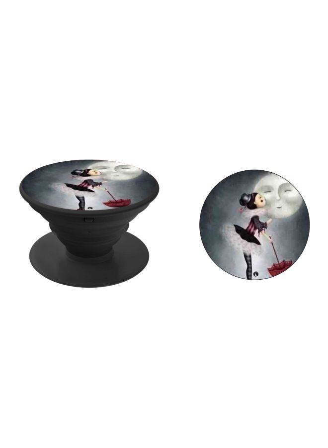 BP Cartoon Printed Pop Socket Phone Holder Black/White/Red - Image 2