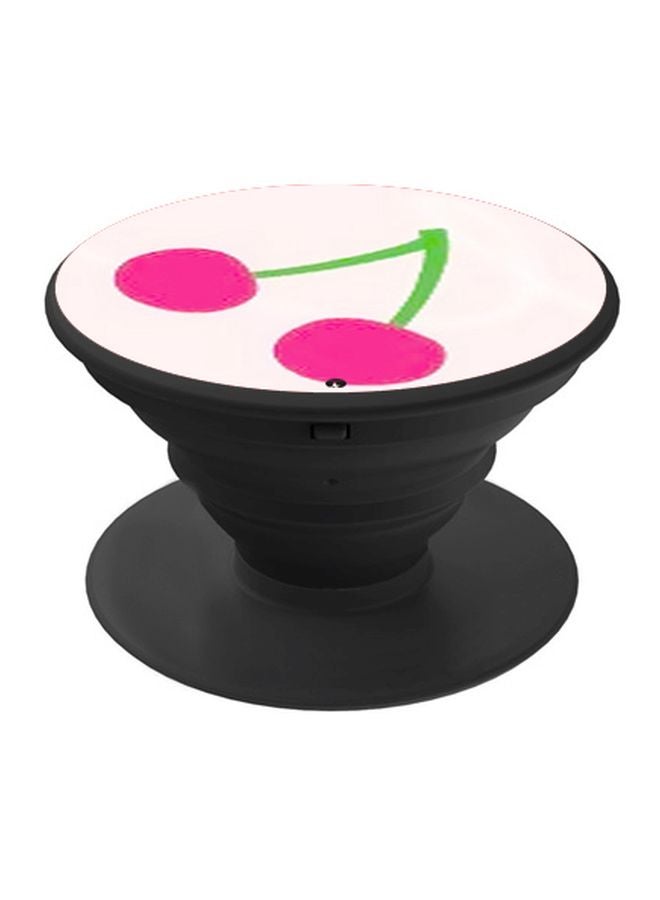 بي بي حامل هاتف بوب سوكيت بطبعة كرز وردي/ أخضر - Image 1