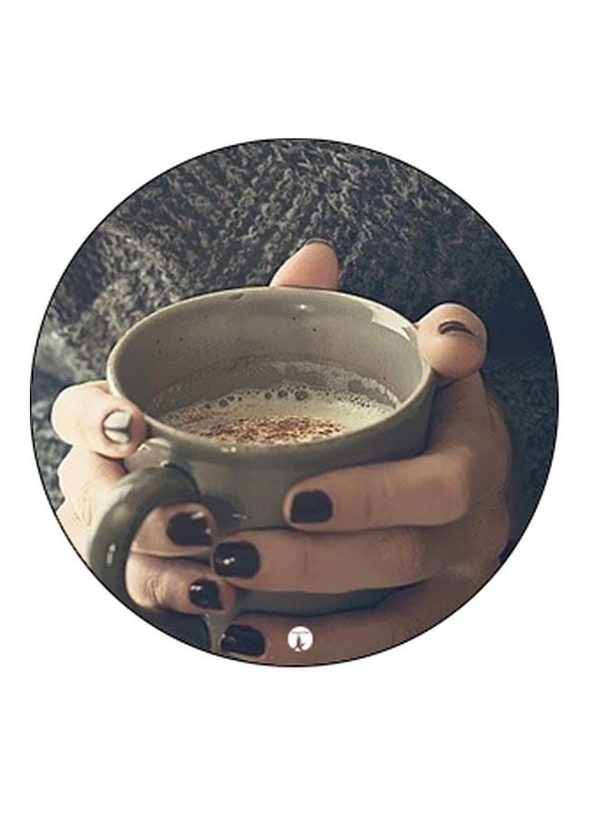 BP Coffee Printed Pop Socket Phone Holder Grey/Beige/Black - Image 2