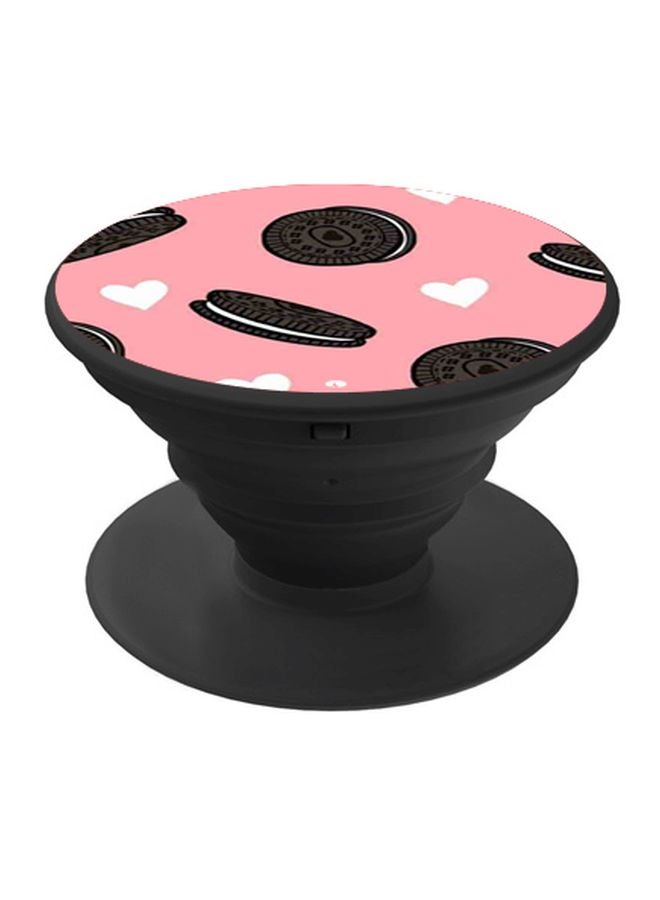 BP Cartoon Printed Pop Socket Phone Holder Pink/Black/White - Image 1