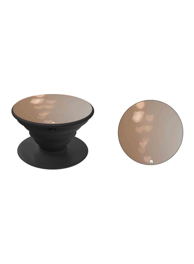 BP Hearts Printed Pop Socket Phone Holder Brown/Beige/Grey - Image 2