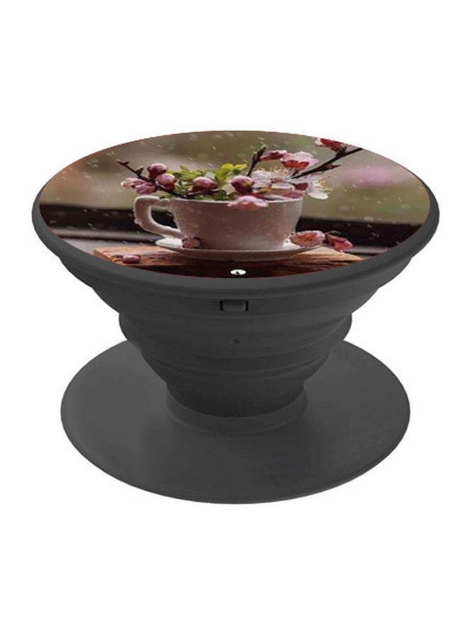 BP Cup Printed Pop Socket Phone Holder Brown/Pink/Green - Image 1