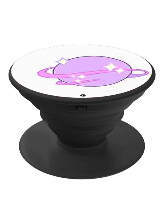 BP Cartoon Printed Pop Socket Phone Holder Violet/White/Black - Image 1
