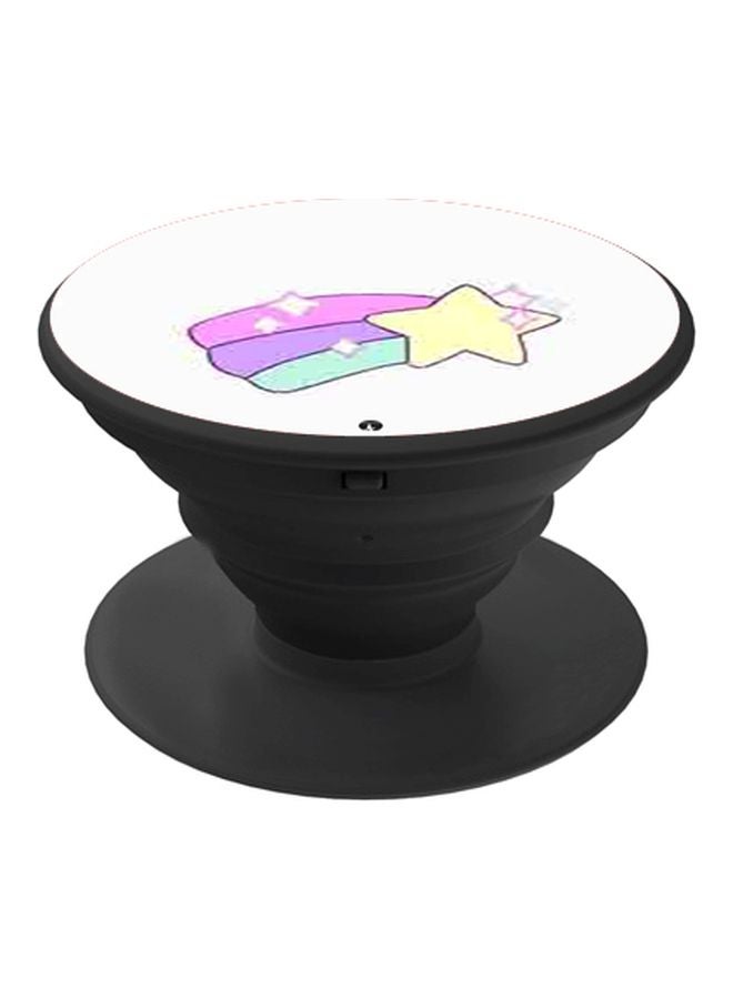 BP Star Printed Pop Socket Phone Holder Pink/Yellow/Black - Image 1