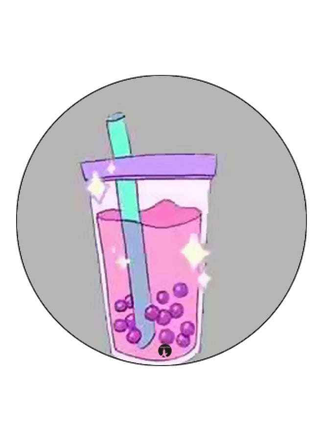 BP Sipper Glass Printed Pop Socket Phone Holder Pink/Green/Black - Image 2