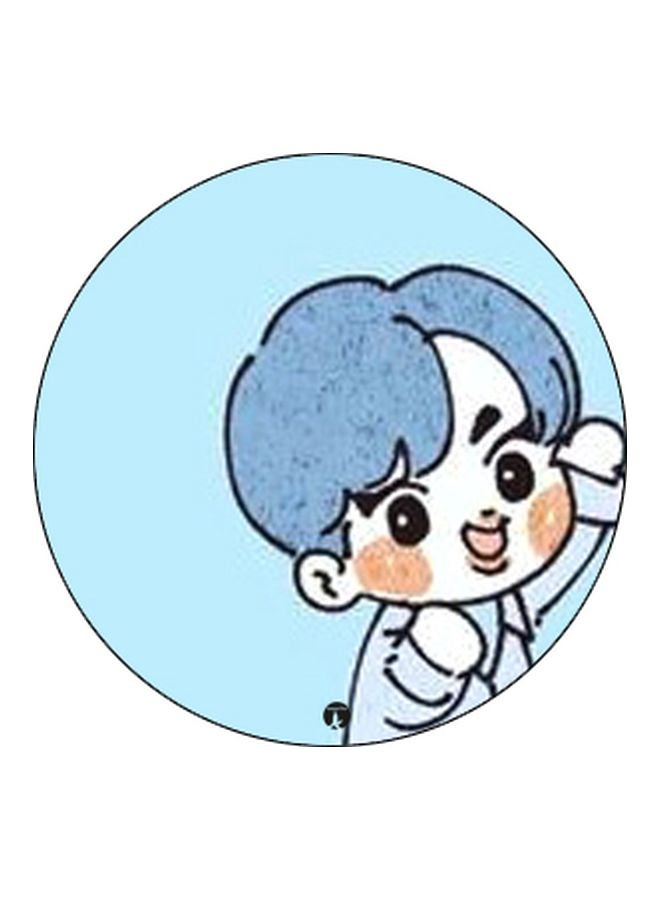 BP Cartoon Printed Pop Socket Phone Holder Blue/Brown/Black - Image 2