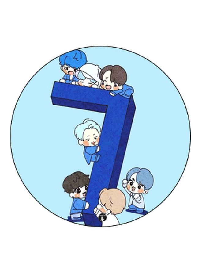 BP Cartoon Printed Pop Socket Phone Holder Blue/Brown/Black - Image 2