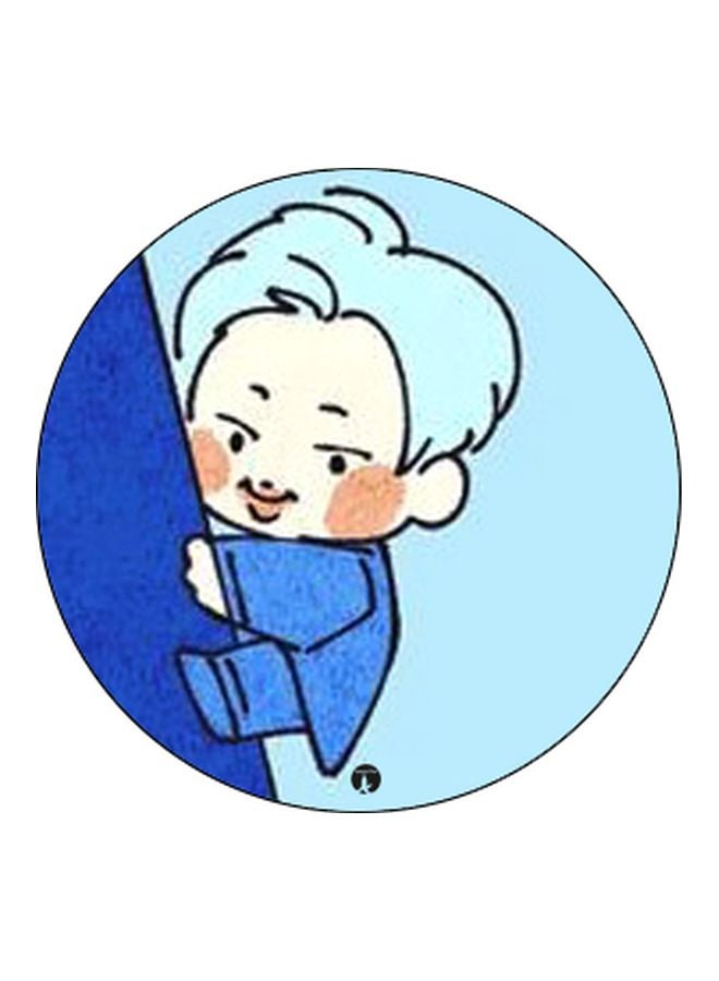 BP Cartoon Printed Pop Socket Phone Holder Blue/Brown/Black - Image 2