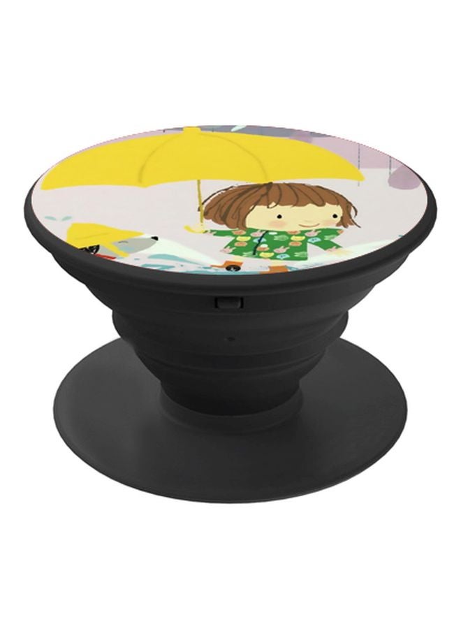 BP Cartoon Printed Pop Socket Phone Holder Yellow/Brown/Green - Image 1