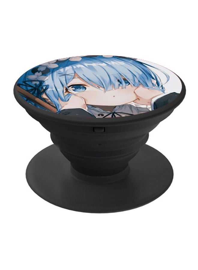 BP Cartoon Printed Pop Socket Phone Holder Blue/White/Black - Image 1