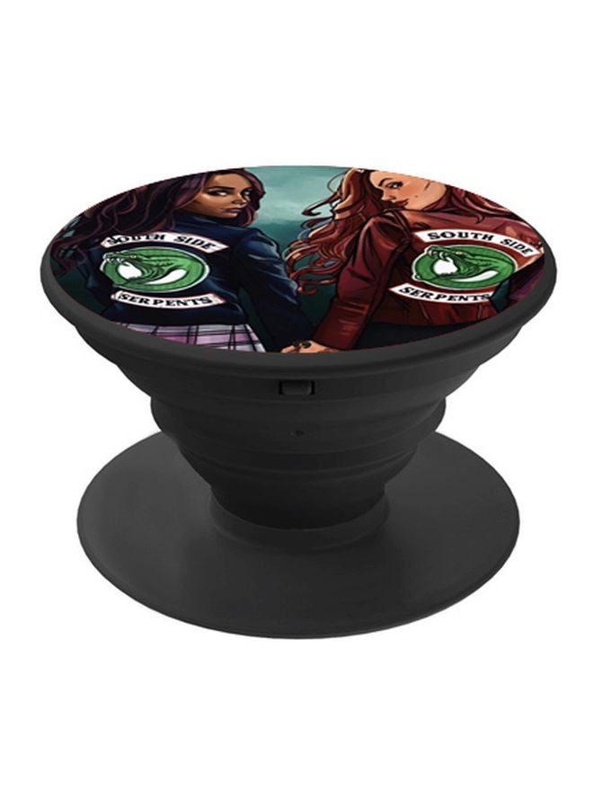 بي بي حامل هاتف على شكل مقبض أصابع منبثق بطبعة رسومات كرتونية أزرق/بني/أخضر - Image 1