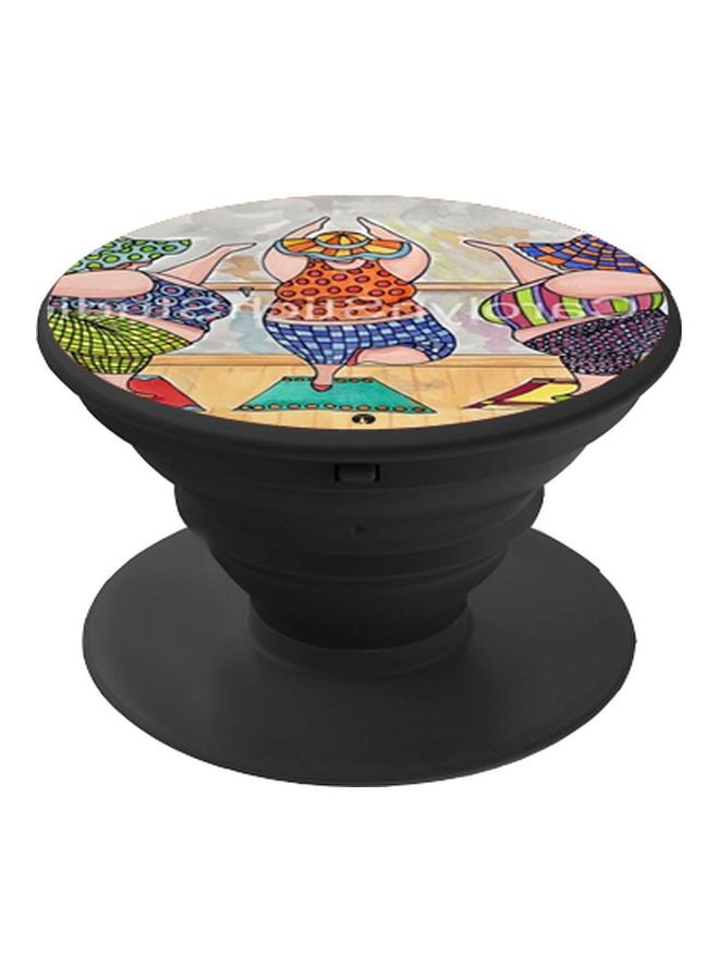 BP Cartoon Printed Pop Socket Phone Holder Beige/Blue/Orange - Image 1