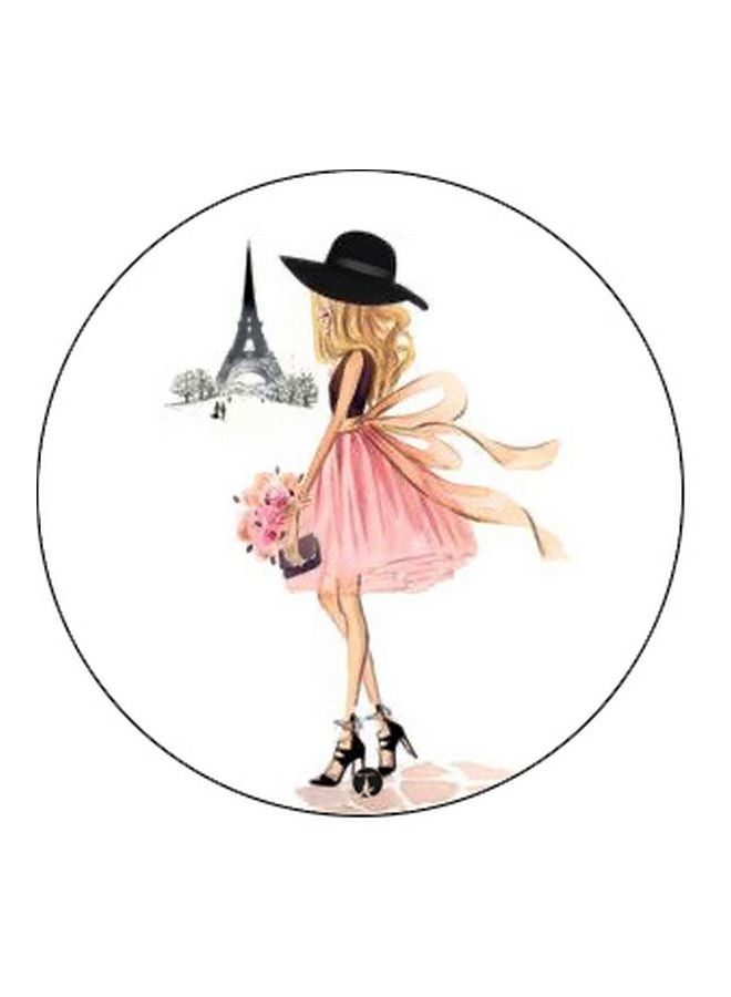 BP Cartoon Printed Pop Socket Phone Holder White/Pink/Black - Image 2