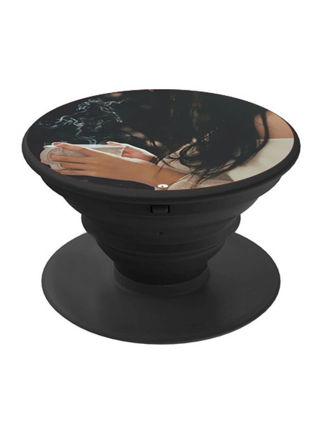 بي بي حامل هاتف بوب سوكيت بطبعة فتاة أسود/ بيج/ أبيض - Image 1