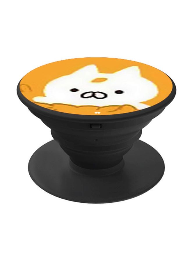 BP Cartoon Animal Printed Pop Socket Phone Holder Yellow/White/Black - Image 1