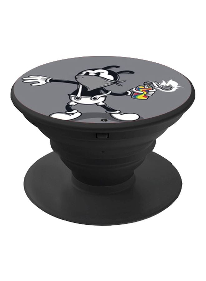 BP Cartoon Printed Pop Socket Phone Holder Black/Grey/White - Image 1