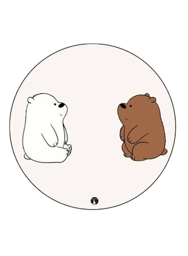 BP Bear Cartoon Printed Pop Socket Phone Holder White/Brown/Black - Image 2