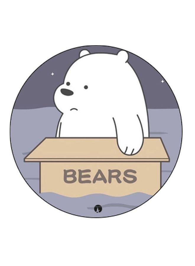 BP Bear Cartoon Printed Pop Socket Phone Holder Grey/White/Black - Image 2