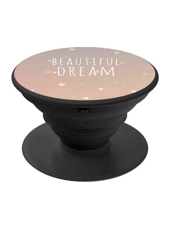 BP Beautiful Dream Printed Pop Socket Phone Holder Beige/White - Image 1
