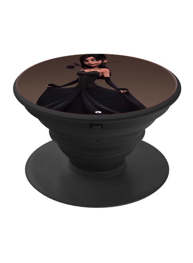 BP Cartoon Printed Pop Socket Phone Holder Brown/Black/Beige - Image 1