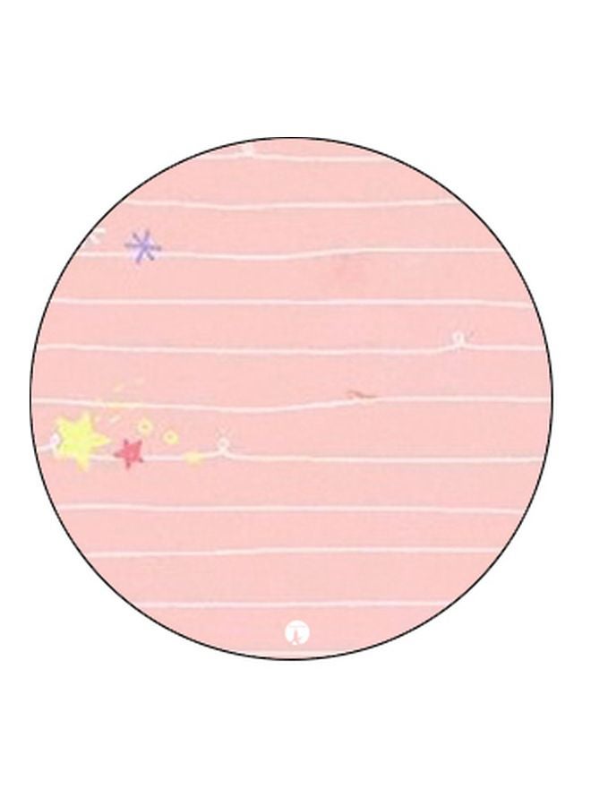 بي بي حامل هاتف بوب سوكيت مزيّن بطبعة نجوم زهري/أبيض/أصفر - Image 2