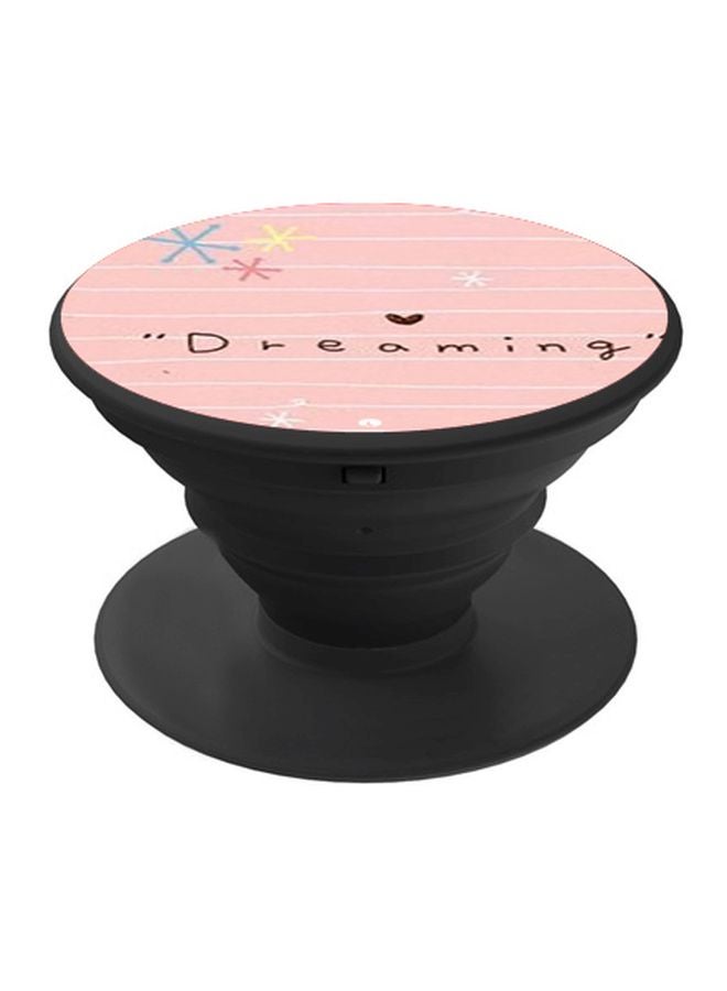 BP Dreaming Printed Pop Socket Phone Holder Pink/White/Brown - Image 1