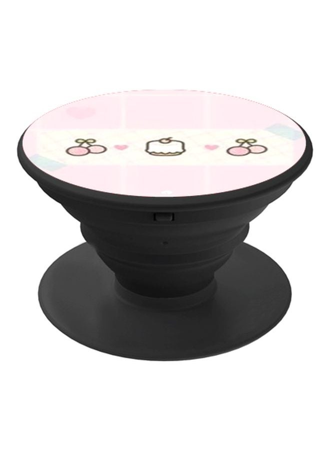 BP Cupcake Printed Pop Socket Phone Holder Pink/White/Brown  - Image 1