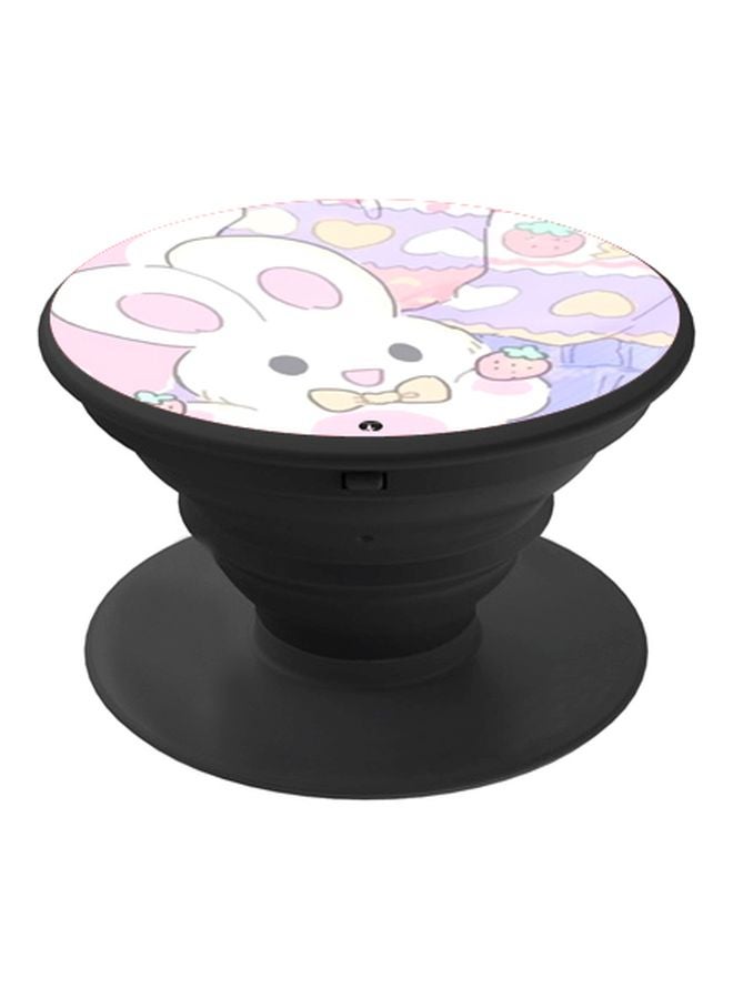 BP Cartoon Bunny Printed Pop Socket Phone Holder Pink/Violet/White - Image 1