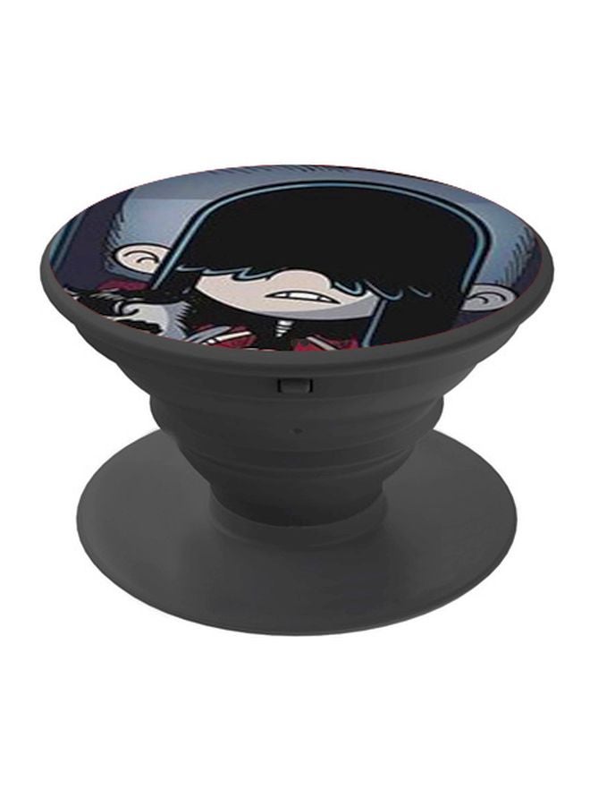 BP Cartoon Boy Printed Pop Socket Phone Holder Black/Blue/Grey - Image 1